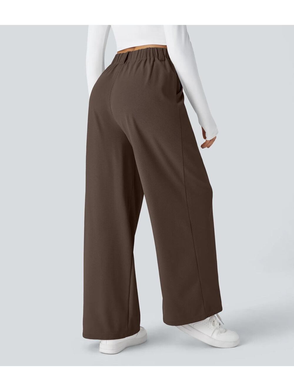 HALARA High Waisted Pocket Wide Leg Waffle Work Pants Size XL - Picture 3 of 3